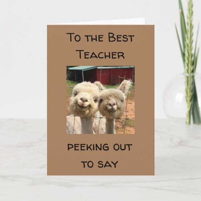 GLÜCKLICH *GEBURTSTAG* ***DIE BESTE LEHRER*** KART KARTE (Vorderseite)