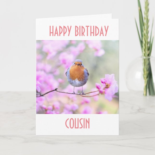 GLÜCKLICH *GEBURTSTAG* FÜR MEINE **COUSIN** KARTE (Vorderseite)