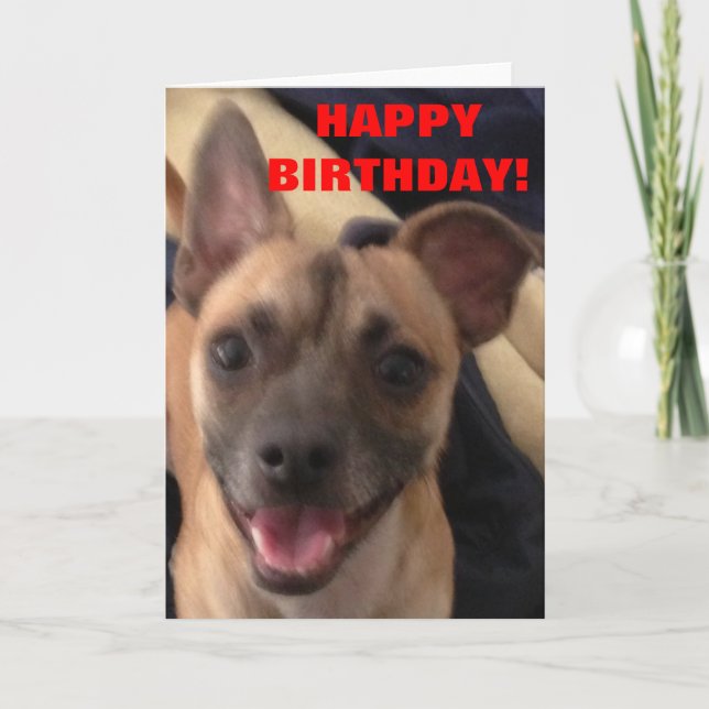 GLÜCKLICH GEBURTSTAG! KARTE (Vorderseite)