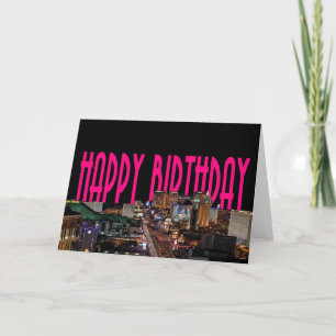 GLÜCKLICH GEBURTSTAG LAS VEGAS KARTE ADD NAME!