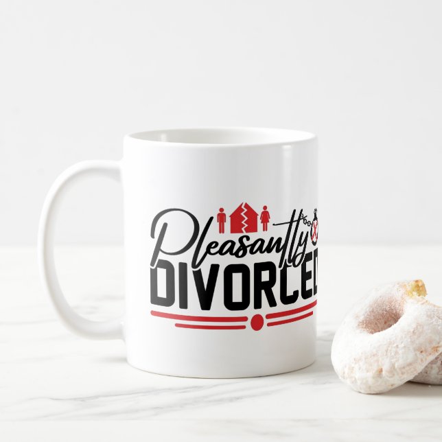 Glücklich Geschieden Lustige Scheidungsfeier Kaffeetasse (Mit Donut)