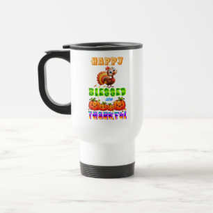 Glücklich Gesegnet Und Dankbar Reisebecher