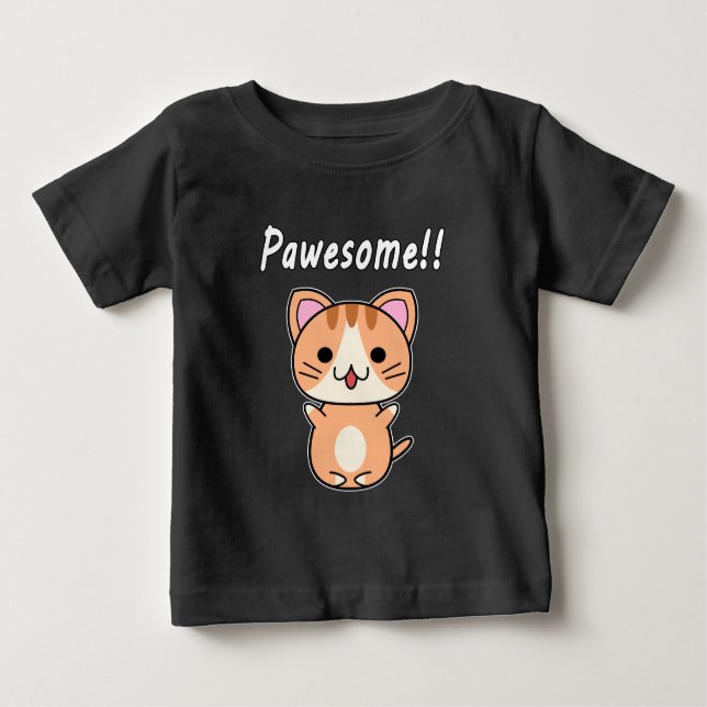 Glücklich! Ginger Tabby Cat Baby T-shirt (Vorderseite)