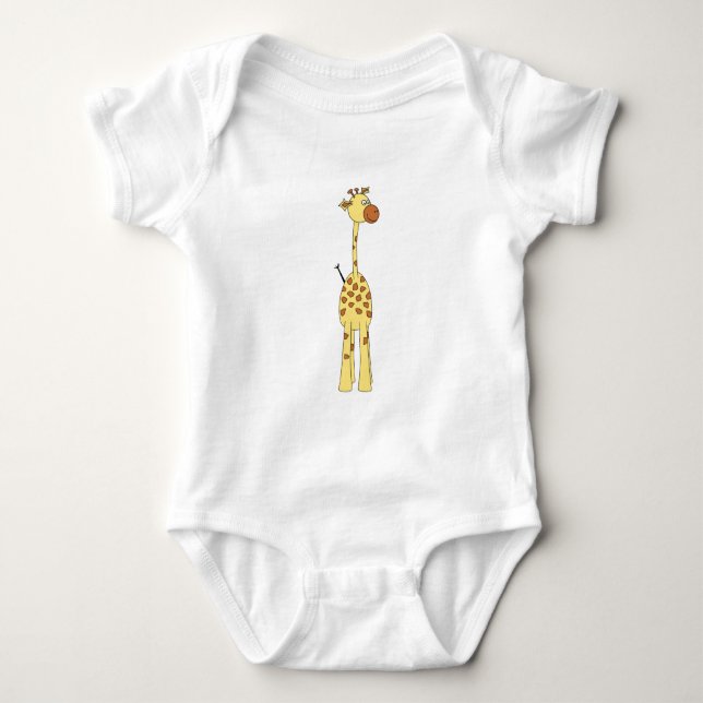 Glücklich Giraffe. Cartoon Baby Strampler (Vorderseite)