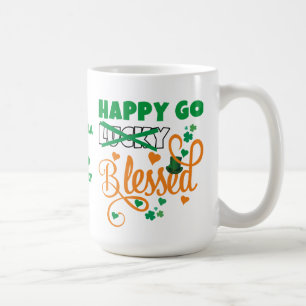 GLÜCKLICH GO Lucky BLESSED Personal St Patrick's D Kaffeetasse