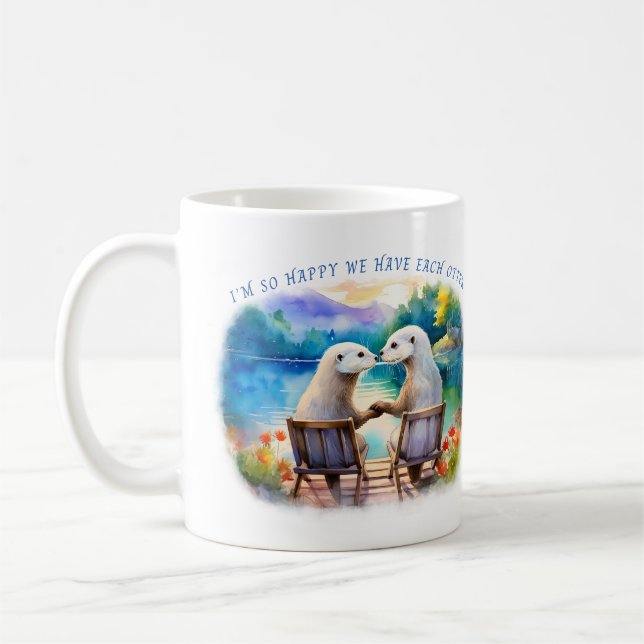 Glücklich haben wir jeden Otter Kaffeetasse (Links)