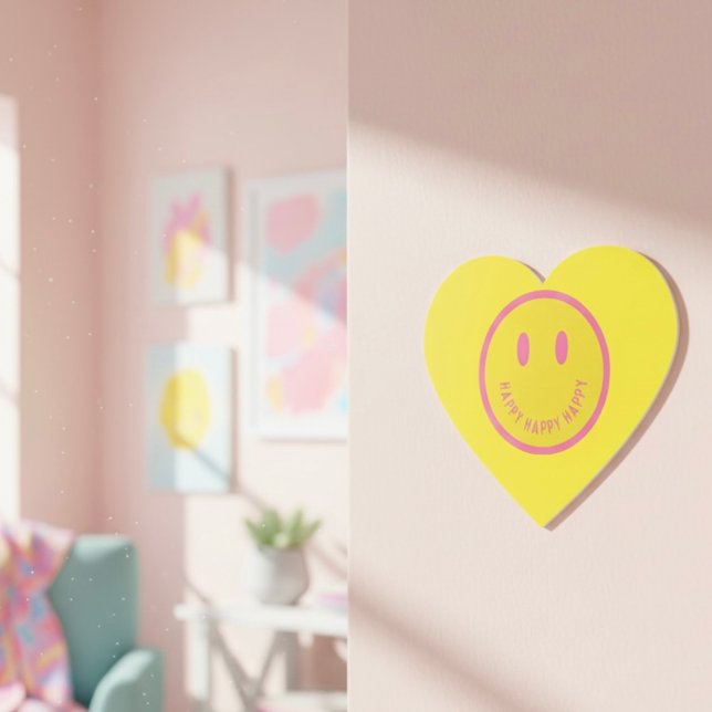 glücklich Herz-Aufkleber (Von Creator hochgeladen)
