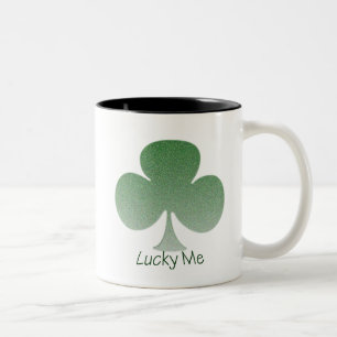 Glücklich ich zweifarbige tasse