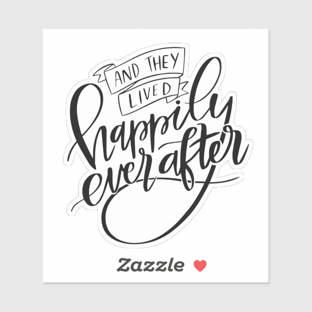 glücklich immer nach aufkleber (Blatt)