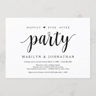 Glücklich immer nach der Entwicklung Party Einladung