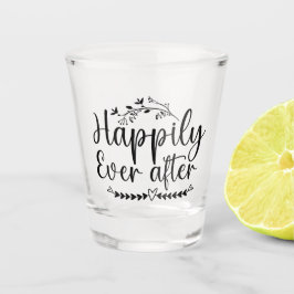 Glücklich immer nach der Hochzeit Schnapsglas