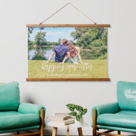glücklich immer nach ein paar Fotos Wandteppich Mit Holzrahmen