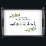 glücklich immer nach Foliage Paaren Serviertablett<br><div class="desc">Dieses Serviertablett eignet sich hervorragend für Hochzeiten,  Jubiläumsgeschenke oder den Text können Sie ganz nach Ihren Wünschen anpassen.</div>