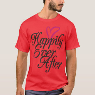 Glücklich immer nach Hochzeit Braut Groom Honeymoo T-Shirt