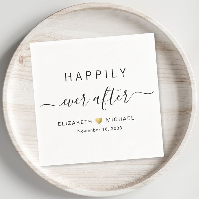 glücklich immer nach Hochzeit Serviette (Happily Ever After Wedding Napkins)