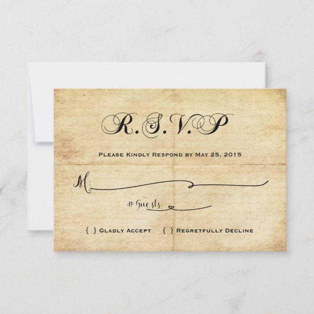 glücklich immer nach märchenhaften UAWG RSVP Karte (Vorderseite)