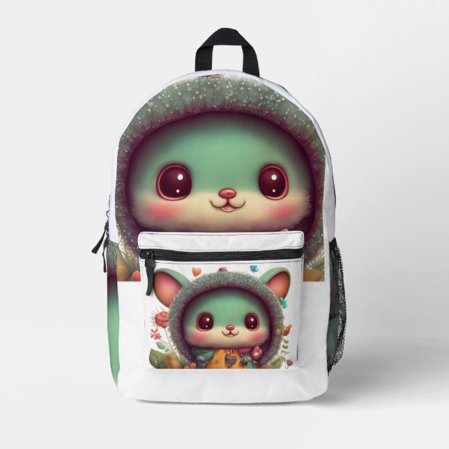 glücklich in der Schule Bedruckter Rucksack (Vorderseite)