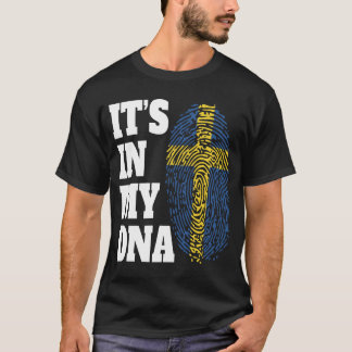 Glücklich ist es in meiner DNA Schweden Flag Schwe T-Shirt