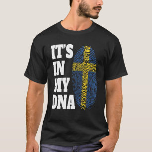 Glücklich ist es in meiner DNA Schweden Flag Schwe T-Shirt