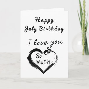 GLÜCKLICH *****JULI***** GEBURTSTAG für **HER** Karte