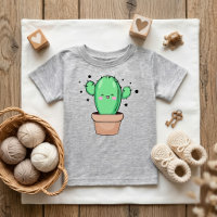 Glücklich lächelnd Baby Kaktus in Vase mit Sternen