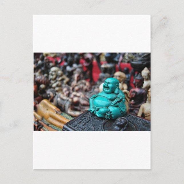 Glücklich / lachend Buddha! Postkarte (Vorderseite)