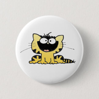 Glücklich-Miezekatze Button