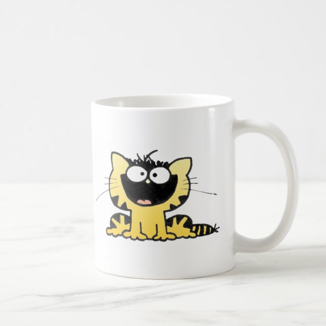 Glücklich-Miezekatze Kaffeetasse (Rechts)