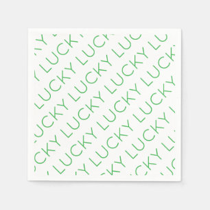 GLÜCKLICH Moderne Typografie Shamrocks Irischer Sp Serviette