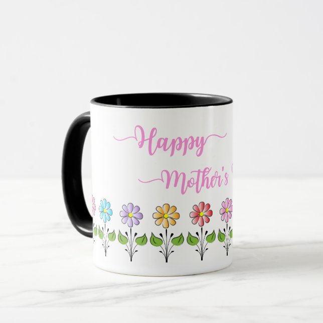 Glücklich-Mutter-Tage, Blumen, Liebe Sie Mama Tasse (Vorderseite Links)