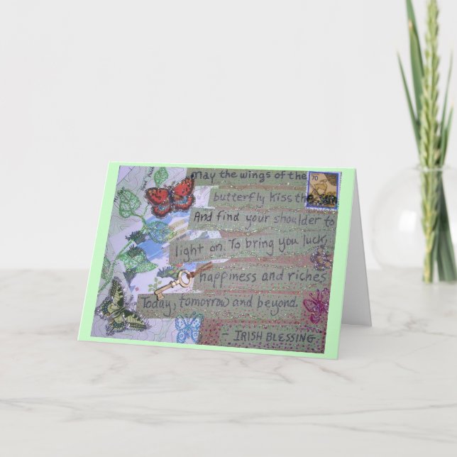 GLÜCKLICH NEUE ZUHAUSE ANKÜNDIGUNG (Vorderseite)