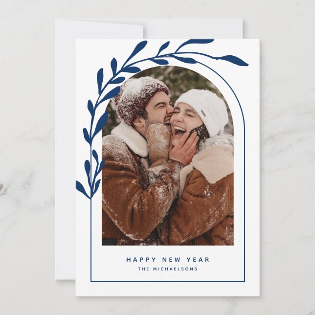 GLÜCKLICH NEUES JAHR Hinzufügen Ihres Fotos (Vorderseite)