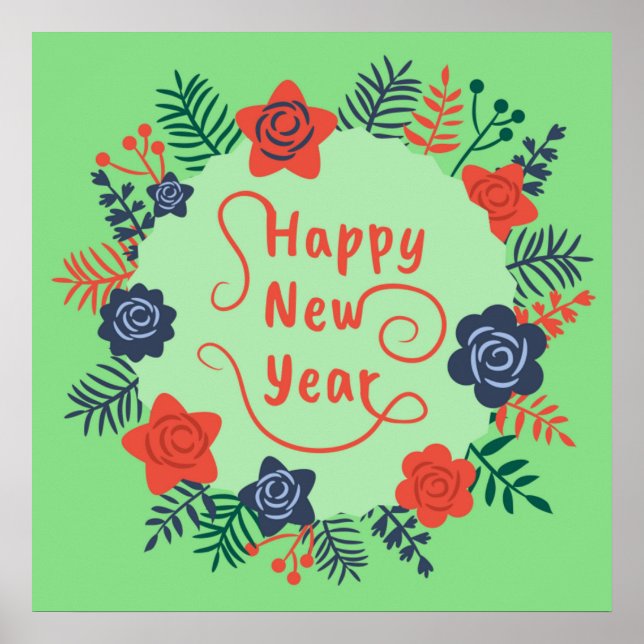 GLÜCKLICH NEUJAHR POSTER (Vorne)