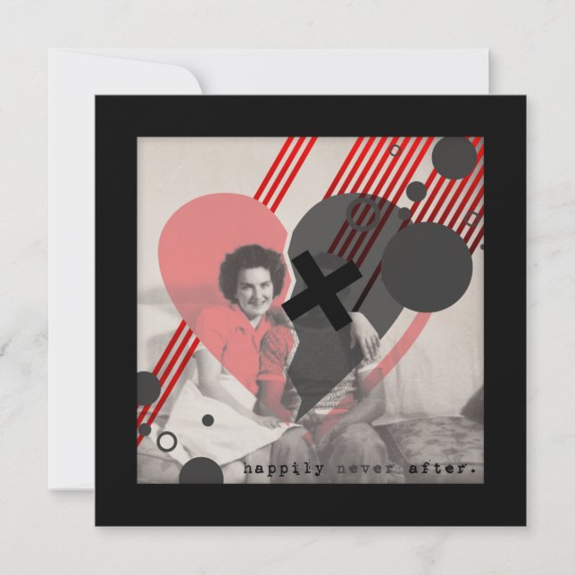 glücklich nie nachher einladung (Vorderseite)