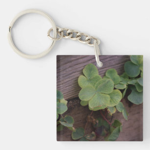Glücklich oder bestimmt? St. Patricks Day-Kleeblät Schlüsselanhänger