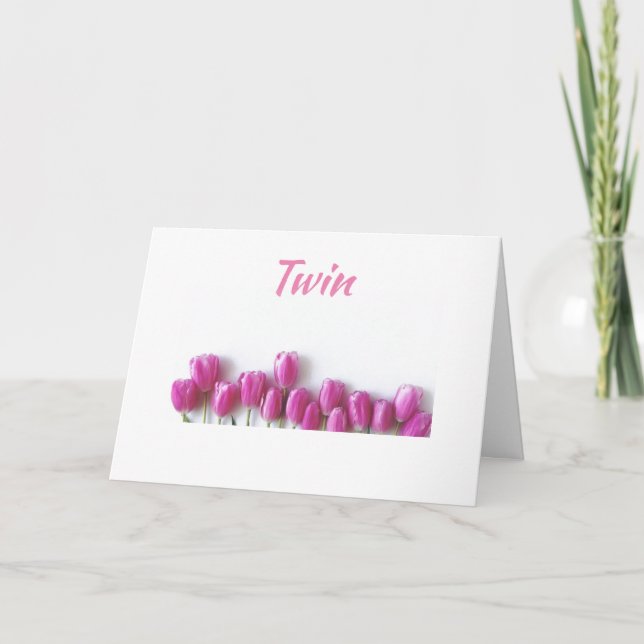 GLÜCKLICH "OSTERN" UND "SPRING" AUF ****MEIN TWIN* KARTE (Vorderseite)