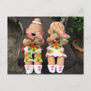 glücklich postkarte