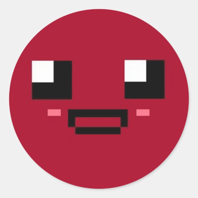 glücklich runder aufkleber (Vorderseite)