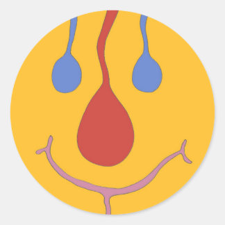 GLÜCKLICH RUNDER AUFKLEBER