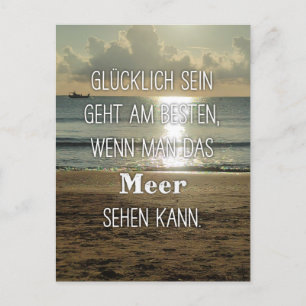 Glücklich sein am Meer Postkarte