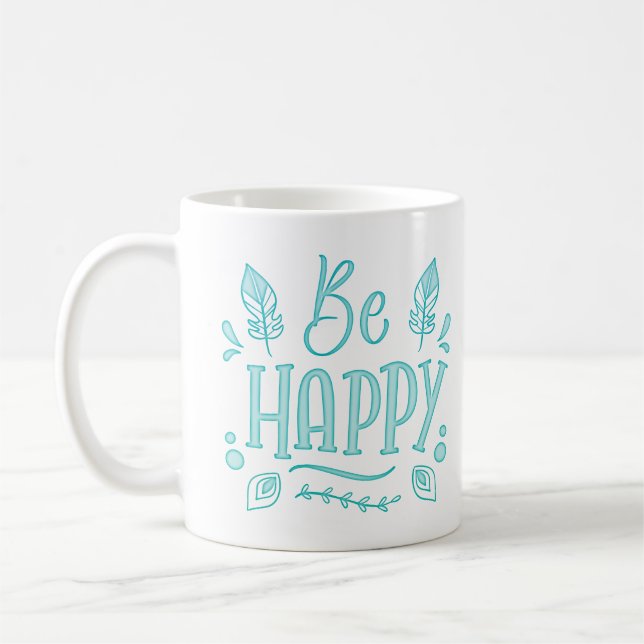 glücklich sein kaffeetasse (Links)