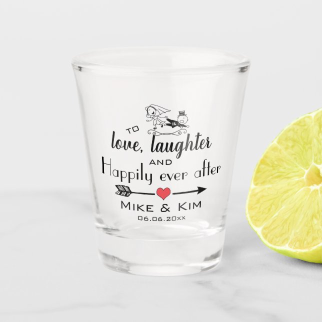 Glücklich seitdem schnapsglas (Vorderseite)