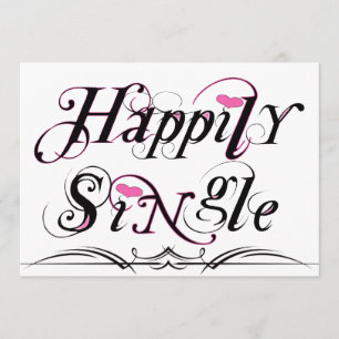 Glücklich Single Einladung