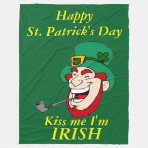 GLÜCKLICH ST. PATRICK'S DAY FLEECEDECKE