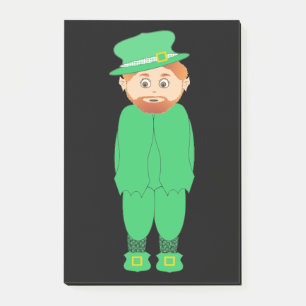 "GLÜCKLICH ST. PATRICK'S DAY" LEPRECHAUN POST-IT KLEBEZETTEL
