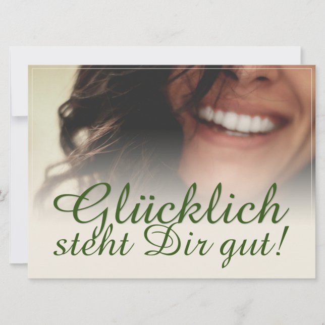 Glücklich steht Dir gut! (Vorderseite)