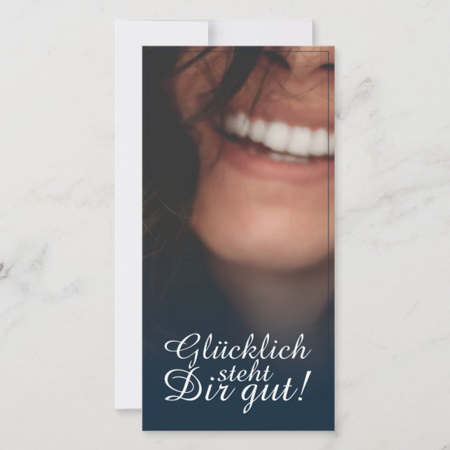 Glücklich steht Dir gut! - Blau (Vorderseite)