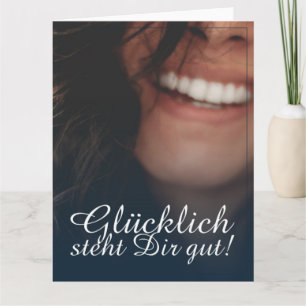 Glücklich steht Dir gut! - Blau Karte