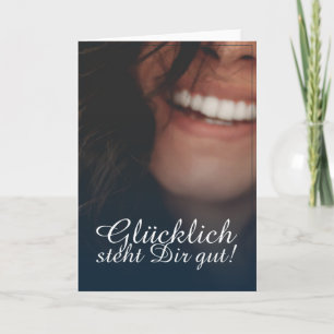 Glücklich steht Dir gut! - Blau Karte