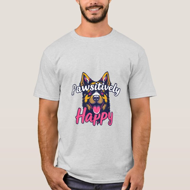 glücklich T-Shirt (Vorderseite)